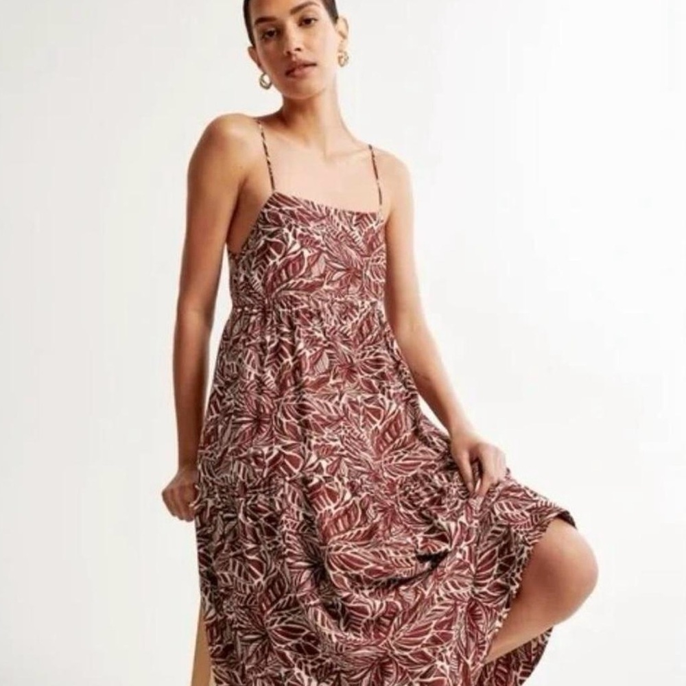 NWT Abercrombie Trapeze Midi Dress Sz M